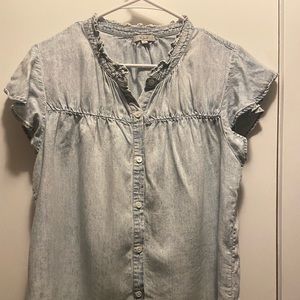 Rails Short Sleeve Denim Top